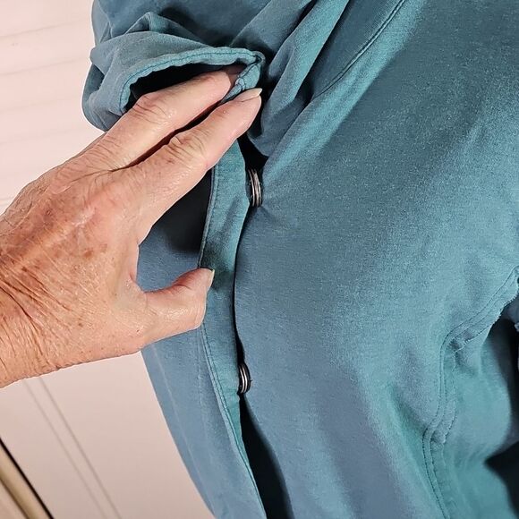 Jacket Casual Lightweight By Eddie Bauer Blue 65 Percent Cotton Size XL - Picture 5 of 7